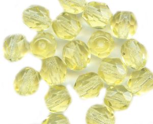 Perles à facettes 6 mm Jaune