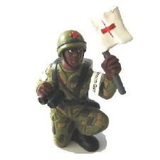 Soldat avec drapeaux
