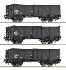 ROCO 6600141 Coffret de 3 wagons de marchandises ouverts, SNCF-H0-III-DC