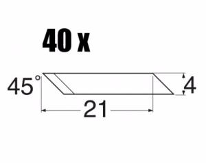 DONAU MS45 - lames de rechange coudées à 45 ° - 40 pcs.