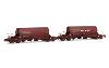 HJ6228 F-ERSA, coffret de 2 wagons-trémies à 4 essieux Taoos, livrée marron, « Ermewa/Chemoil » , ép. VI