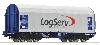 ROCO 76451 Wagon à bâche coulissante, LogServ époque VI - HO - DC