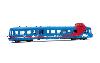 HJ2624 CFTA, autorail diesel X 3876, train touristique « Le Furet de Morvan », livrée bleue/rouge - HO -DC- époque IV ( 1971-1990)