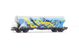 HR6691 F-ERSA,compagnie INTERFRACHT S.R.O, wagon-trémie pour transport de sucre à 4 essieux, décoration oiseaux  - HC -DC- époque VI