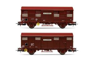 HJ6187 Coffret 2 wagons fermés à essieux" Fret Express" ép IV HO DC
