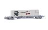 HJ6263 Wagon porte-conteneurs à 4 essieux Sgnss, chargé avec un conteneur de 45' « Geodis », ép. V