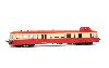 HJ2623 SNCF, autorail diesel X 3800, avec toit rouge « Picasso », livrée  Beige-rouge - HO -DC- époque IV ( 1941 1990 )