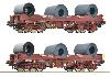 ROCO 76338 Coffret de 2 pièces: Wagons porte-coils, SNCB H0-V-VI-DC