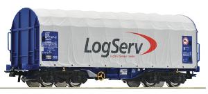 ROCO 76451 Wagon à bâche coulissante, LogServ époque VI - HO - DC