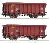 ROCO 6600251 Coffret de 2 Wagons à toit enroulable , SNCF-HO-DC - EP IV-V