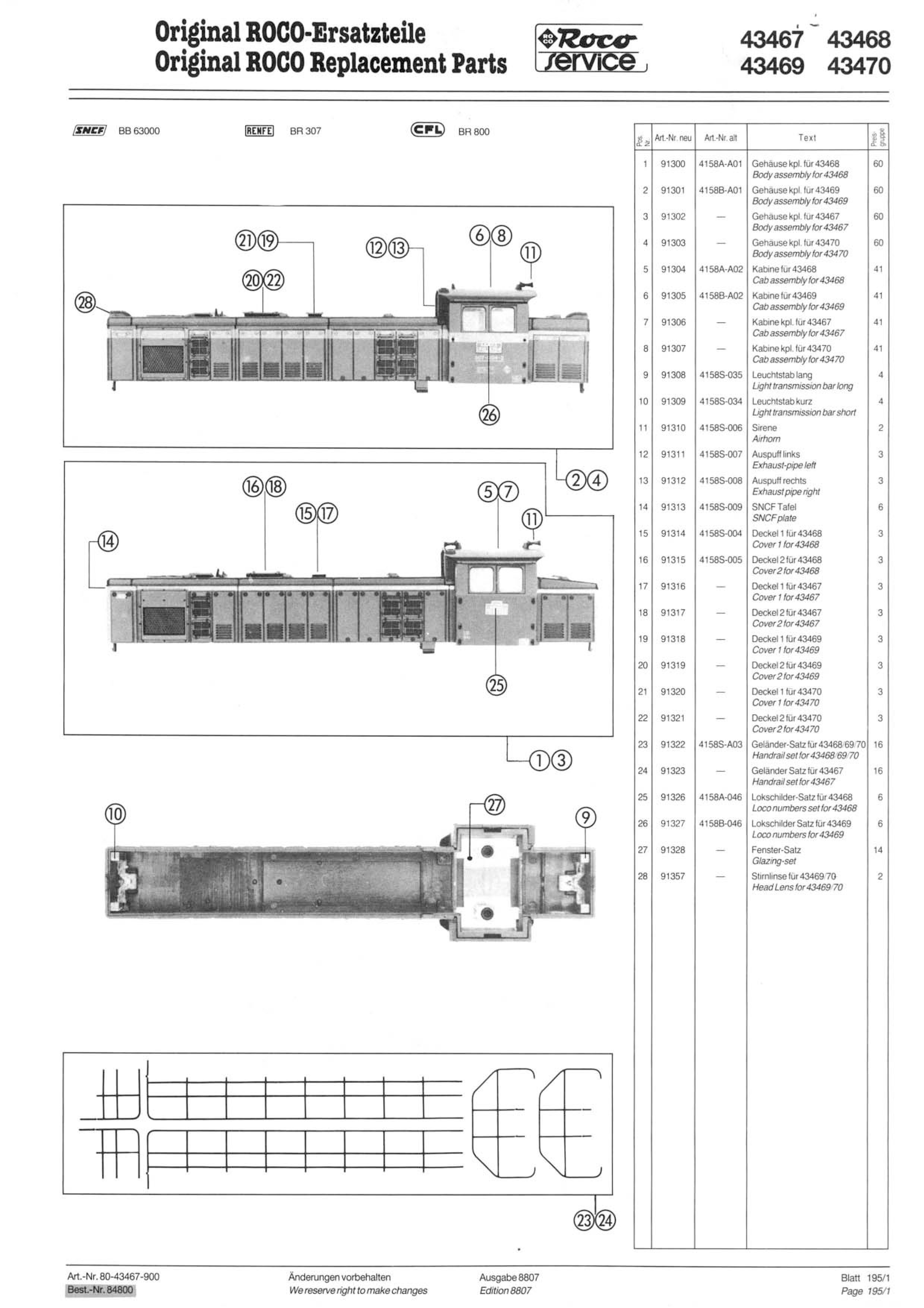 ROCO 43467 FICHE TECHNIQUE 