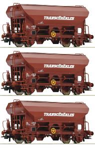 ROCO 76033 - Coffret 3 pièces: Wagons à toit basculant de la SNCF Echelle HO