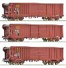 ROCO 6600285 Set de 3 wagons : wagon à toit roulant, SNCF HO IV DC