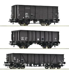 ROCO 76004 Coffret de 3 pièces: Wagons de marchandises,Epoque III HO SNCF