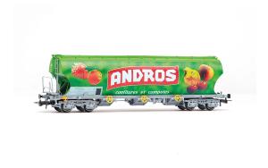 HJ6318 SNCF, wagon-trémie pour transport de sucre à 4 essieux, « ANDROS », livrée verte - HO - DC -EP IV