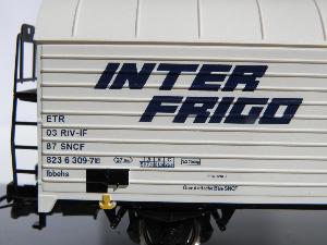 ROCO 76040/2 - Wagons réfrigérantes «Interfrigo», type Ibbehs, loués à la SNCF - EP IV -V - HO