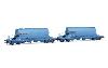 HJ6230 NACCO, coffret de 2 wagons-trémies à 4 essieux Taoos, livrée bleue, ép. VI