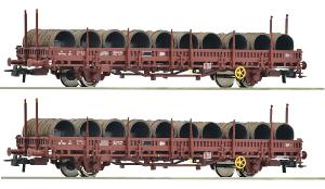 ROCO 6600119 Coffret de 2 wagons à ranchers pivotants,SNCF V - HO - DC