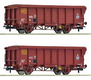 ROCO 6600251 Coffret de 2 Wagons à toit enroulable , SNCF-HO-DC - EP IV-V