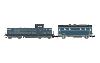 HJ2474 SNCF, locomotive diesel BB 66013, blanche/bleue + fourgon-chaudière 800 kg/h, SHmf 788, livrée bleu clair- HC -DC- époque III ( 1941-1970)